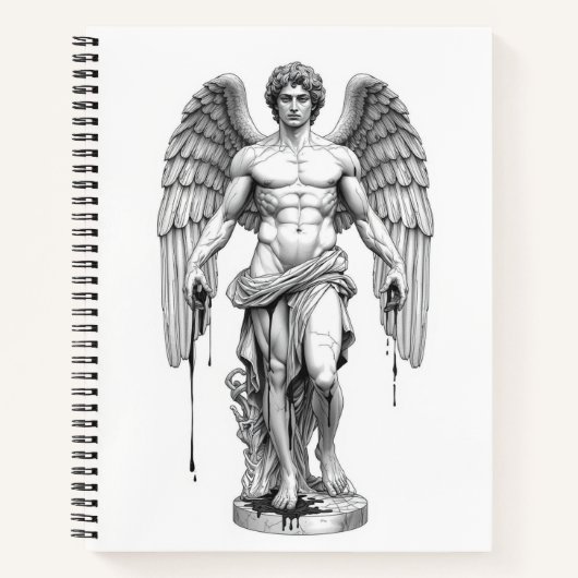 Icarus Minimalist Line Art Notebook - Greek Mythol ノートブック (正面)