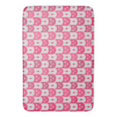 Icat ikat pink pattern バスマット (正面縦)