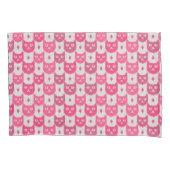 Icat ikat pink pattern 枕カバー (正面)