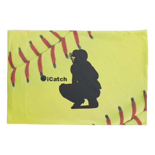 iCatchのFastpitchのソフトボール 枕カバー (裏面)