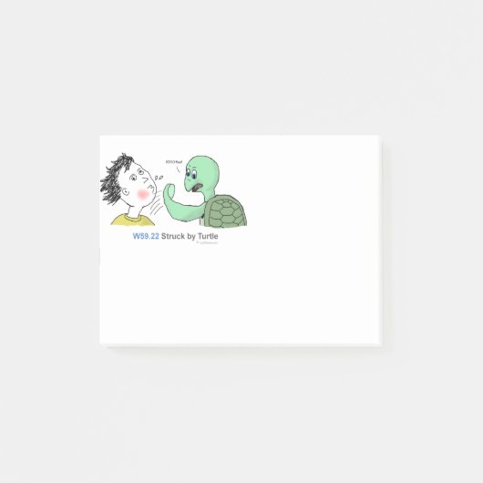 ICD-10: カメが打つW59.22 ポストイット (正面)