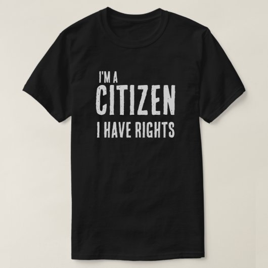 ICEに反対します 私は市民です Tシャツ (デザイン正面)