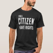 ICEに反対します 私は市民です Tシャツ (正面)