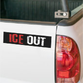 ICEに反対する政治活動抗議 バンパーステッカー (トラック上)