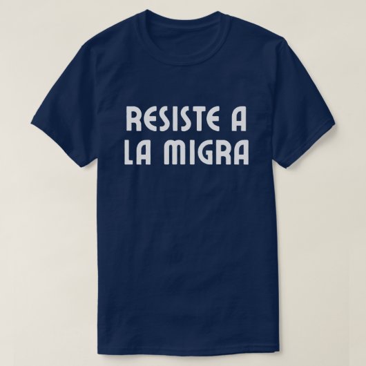 ICEに抵抗せよ スペイン語抗議 Tシャツ (デザイン正面)