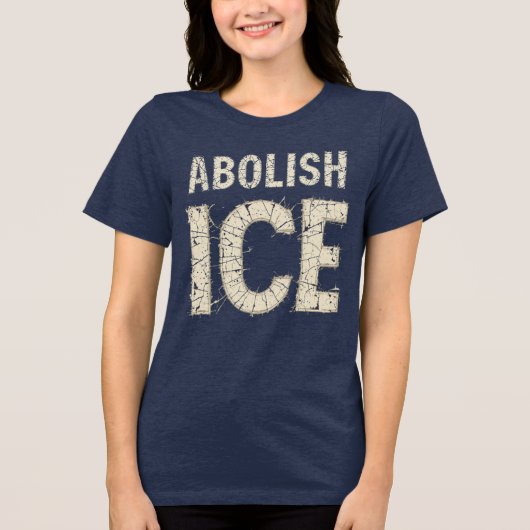 ICEの抗議をはっきりした廃止する – 入管権 トライブレンドＴシャツ (正面)