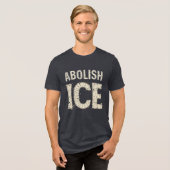 ICEの抗議をはっきりした廃止する – 入管権 トライブレンドTシャツ (正面全面)