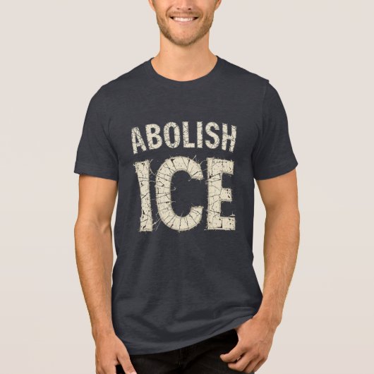 ICEの抗議をはっきりした廃止する – 入管権 トライブレンドTシャツ (正面)