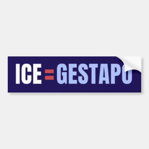 ICEはゲシュタポ トランプ反対 バンパーステッカー