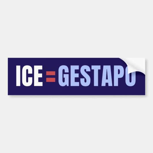 ICEはゲシュタポ トランプ反対 バンパーステッカー (正面)