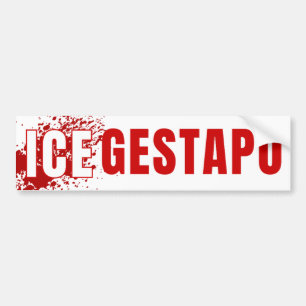 ICEはゲシュタポ トランプ反対 バンパーステッカー