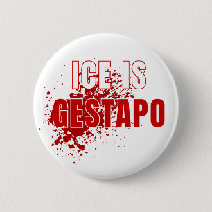 ICEはゲシュタポ トランプ反対 缶バッジ
