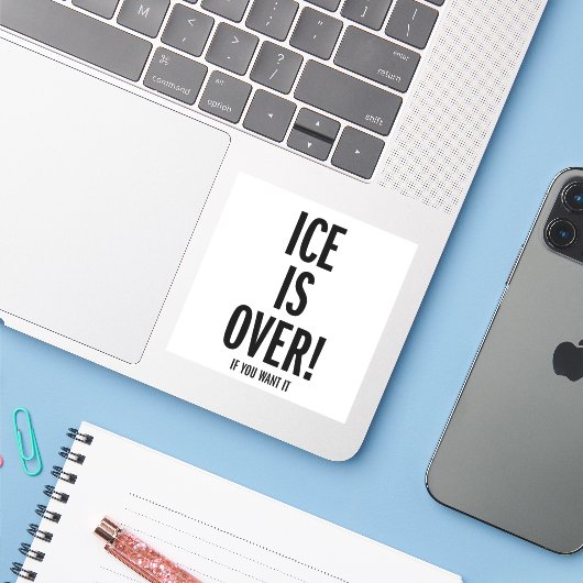 ICEは終了 シール (ノートパソコンとiPhone)