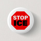 ICEをやめろ 缶バッジ (正面)