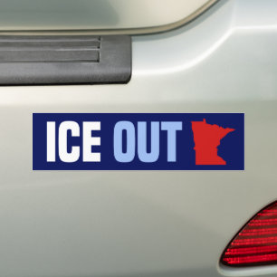 ICEアウトミネソタ 反ICE抗議 バンパーステッカー