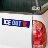 ICEアウトミネソタ 反ICE抗議 バンパーステッカー (トラック上)