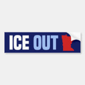 ICEアウトミネソタ 反ICE抗議 バンパーステッカー (正面)