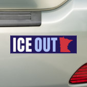 ICEアウト反トランプ バンパーステッカー (車上)