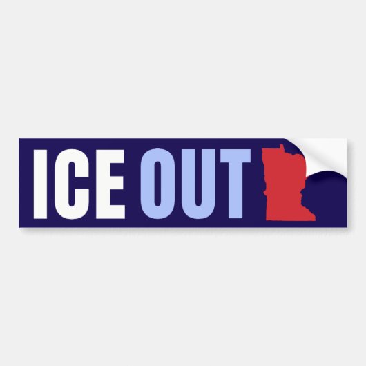 ICEアウト反トランプ バンパーステッカー (正面)