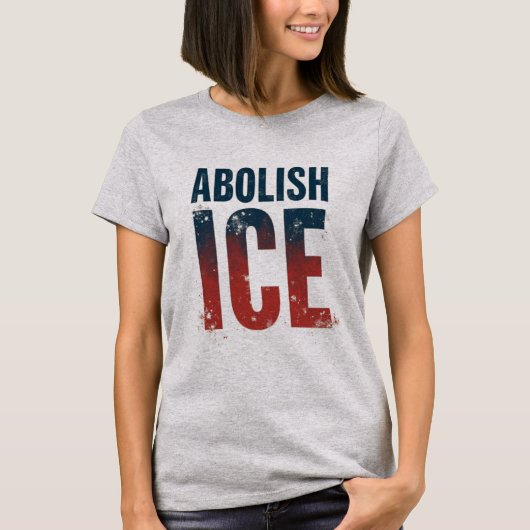 ICEアメリカ国旗の色を廃止する Tシャツ (正面)