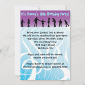 ICEスケートで滑る誕生日パーティーの招待 招待状 (正面)