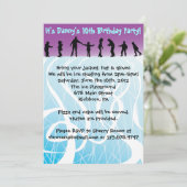 ICEスケートで滑る誕生日パーティーの招待 招待状 (スタンド正面)