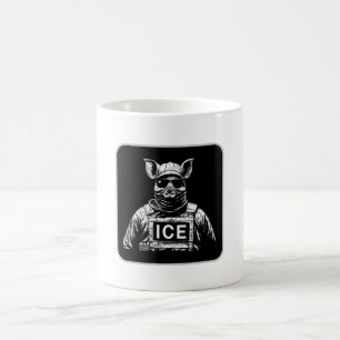ICEブタコスプレ - 悪意あるユニフォーム - 反ICE コーヒーマグカップ