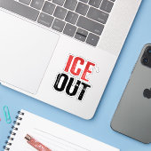 ICE反対 政治活動 抗議活動 シール (ノートパソコンとiPhone)