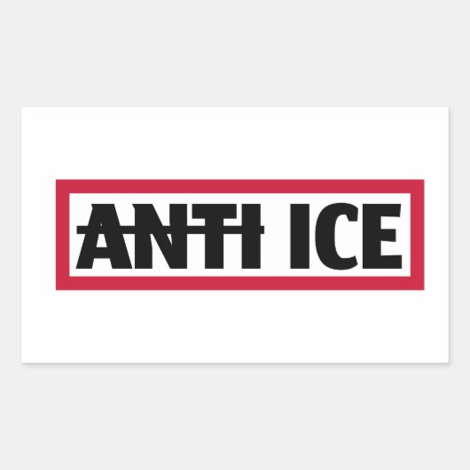 ICE反対 長方形シール (正面)