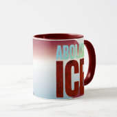 ICE廃止ミニマリスト抗議タイポグラフィデザイン マグカップ (正面右)