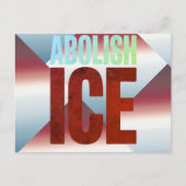 ICE廃止ミニマリスト抗議タイポグラフィーデザイン ポストカード (正面)