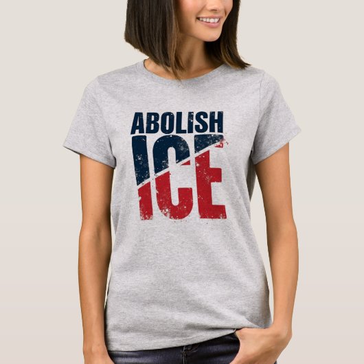 ICE廃止 ヴィンテージ抗議 Tシャツ (正面)