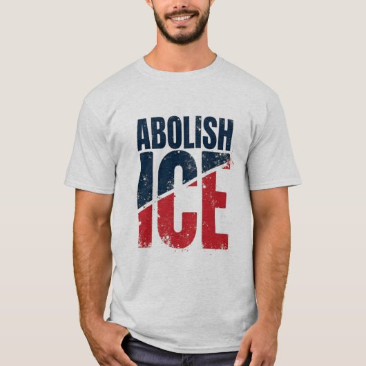 ICE廃止 ヴィンテージ抗議 Tシャツ (正面)