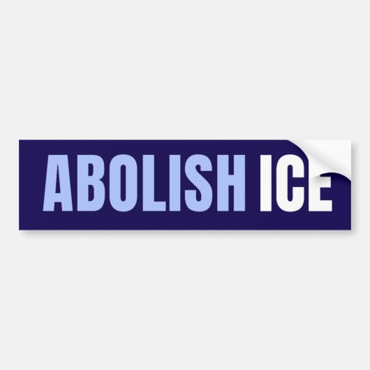 ICE廃止 政治的アンチトランプ バンパーステッカー (正面)
