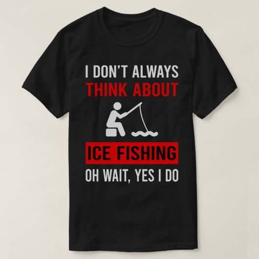 Ice考え魚釣り Tシャツ (デザイン正面)
