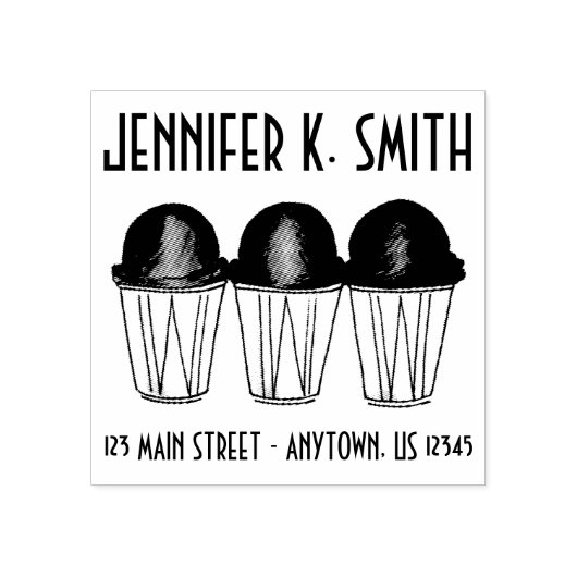 Ice イタリアン Snowball Sno Cone夏期アドレス ラバースタンプ (インプリント)