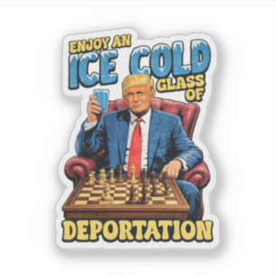 ICE 強制送還の冷たいグラスを楽しむ 面白いT シール