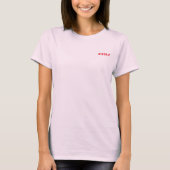 iCe 氷 赤い背面プリント Tシャツ (正面)