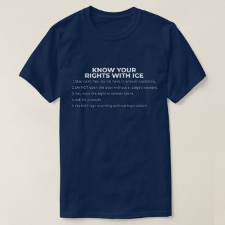 ICE(米移民・関税執行局)から身を守る方法を知ろう Tシャツ