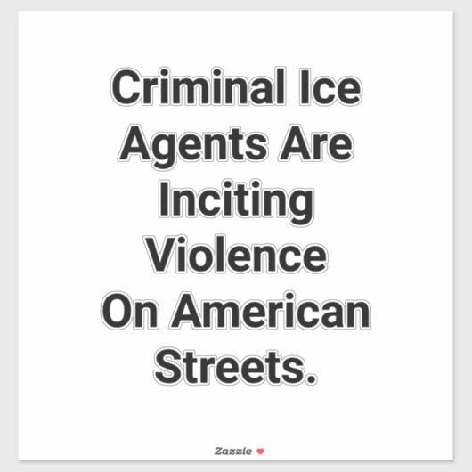 Ice Agents Inciting Violence Hankamer Artjunkhaus シール (シート)