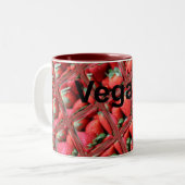 Ice and strawberries vegan mug ツートーンマグカップ (正面左)