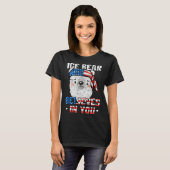Ice Bear Believes In You Patriotic Bears USA Flag  Tシャツ (正面フル)