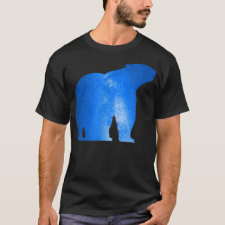 Ice Bear Polar Night Galaxy Stars Way Milky Magic Tシャツ