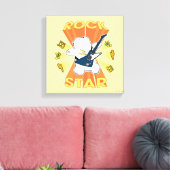 Ice Bear - Rock Star キャンバスプリント (インサイチュ (リビング))