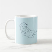 Ice Blue Golden Retriever Dog Mom Mug コーヒーマグカップ (左)