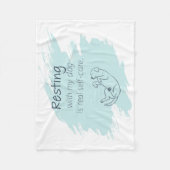 Ice Blue Labrador Retriever Dog Mom Self‑Care  フリースブランケット (正面)