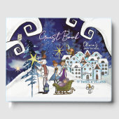 Ice Blue Winter Magic Baby Shower Guest Book ゲストブック (正面)