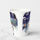 Ice Blue Winter Village Baby Shower | Flying Fairy 紙コップ (右)