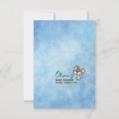 Ice Blue Winter Village Thank You Card | Fairy  サンキューカード (裏面)