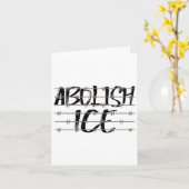 Ice Byrabed Wireの抗議と抵抗支援を廃止する カード (黄色い花)